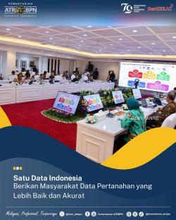 Lebih Baik dan Akurat, Kementrian ATR/BPN Integrasi Program Satu Data Indonesia