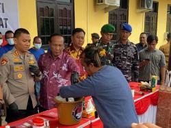 Polres Kobar Musnahkan 1 Kilogram Sabu Dari 12 Tersangka Kasus Narkoba