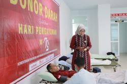 Menyambut Hari Pengayoman ke 79, 19 Pegawai Imigrasi Bima Donor Darah