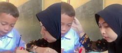 Sedih, Video Viral Murid SD Curhat ke Guru Karena Belum Bisa Membaca Setelah Ditinggal Wafat Ibunya