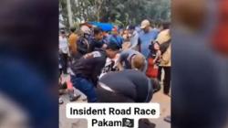 Road Race Delisedang Makan Korban, Pembalap Hilang Kendali Tabrak Pembatas lalu Hantam 3 Penonton