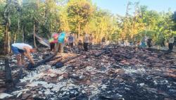 Kebakaran Hebat Rumah Limasan di Tanon Sragen, Diduga Korsleting Magic Com