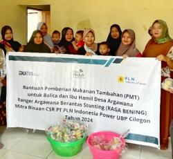 Cegah Stunting, PT Indonesia Power UBP Cilegon Bagikan 858 Paket PMT di Desa Argawana