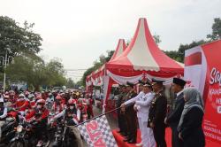 Forkopimda Rohul Lepas Pawai Safety Riding, Kampanye Keselamatan Merah Putih 2024