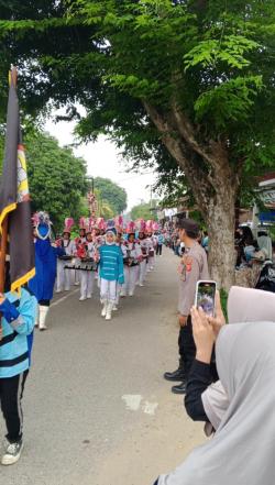 Polsek Nisam Kawal Pawai Karnaval HUT RI ke-79 di Kecamatan Nisam Berjalan Lancar