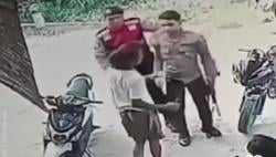 Viral! Oknum Polisi di Mesuji Tertangkap CCTV Tampar Warga Sambil Bawa Senjata Laras Panjang