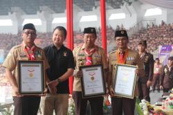 Tiga Rekor MURI Pecah Saat Gebyar Pramuka ke-63 di Stadion Pakansari Cibinong Kabupaten Bogor