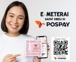 Jadi Syarat Pendaftaran CPNS, Ini Cara Beli e-Meterai di Pospay dan Kantorpos