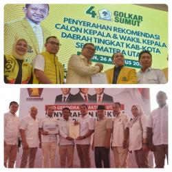 Asri Ludin Tambunan-Lom Lom Terima B1KWK Golkar dan Gerindra