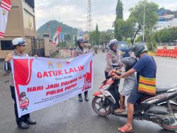 Menjelang HUT Polwan Ke-76, Ditlantas Polda Papua Laksanakan Gatur Lalin