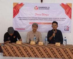 Panwascam Rawamerta Gelar Sosialisasi Pengawasan Partisipatif