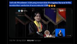 Viral, Wisudawan UGM Menyerukan Peringatan Darurat saat Memberikan Sambutan di Acara Wisuda