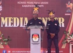 Paslon Rito-Sanusi yang Diusung Partai Perindo, Resmi Mendaftar di KPU Mappi