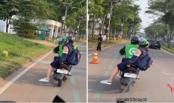 Viral, Penumpang Ojol Mengantuk sampai Sandalnya Jatuh, Mirip Cerita Cinderella!