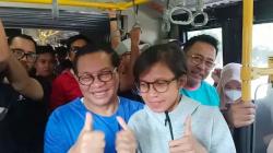 Pramono - Rano Datangi CFD, Naik Transjakarta dari Senayan ke Bundaran HI