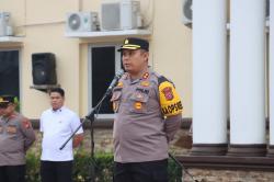 Polres Dumai Apel Pagi Rangka OMP Lancang Kuning 2024, Kapolres: Pastikan Siatuasi Aman dan Tertib