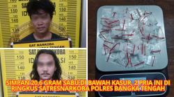 Simpan 20,6 Gram Sabu di Bawah Kasur, 2 Pemuda Diringkus Satresnarkoba Polres Bangka Tengah