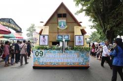 MTQN XXX Tahun 2024 Kaltim, Kafilah Provinsi Banten Tampilkan Leuit Baduy