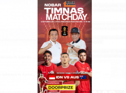 Nobar Bersama Haris-Sani Laga Indonesia Vs Australia Kualifikasi Piala Dunia di Posko Pemenangan Rum