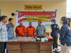 Ditnarkoba Polda Papua Musnahkan 1 Kg Ganja dan 210 Paket Sabu