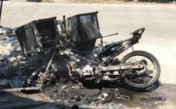 Sepeda Motor Penjual Bakpao Hangus Terbakar, Begini Kronologinya