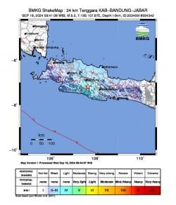 Gempa Magnitudo 5 Guncang Garut Tidak Berpotensi Tsunami