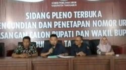 Dua Paslon Bupati Resmi Ditetapkan KPU Tanggamus