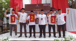 Pengambilan Nomer Urut Pilkada Pemalang, Vicky Dapat Urutan 1, Mansur 2, dan Anom 3