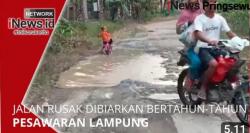 Video Jalan Rusak di Pesawaran Kian Parah