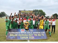 Kodim 0429/Lamtim Juara Pertama Turnamen Sepak Bola Danrem Cup 2024