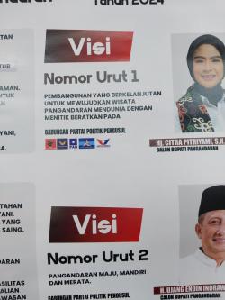 Tim 9 PDI Perjuangan Pangandaran Menuntut KPU Segera Lakukan Klarifikasi Terkait Kesalahan Flyer