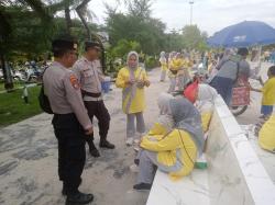 Polsek Dumai Timur Laksanakan Kegiatan Silaturahmi Kamtibmas  di Lapangan Bukit Gelanggang