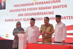 Pj Gubernur Al Muktabar Dampingi Wapres Canangkan Pembangunan Universitas Syeikh Nawawi Banten