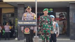 Waka Polres Tasikmalaya Kota Pimpin Apel Gabungan Pengamanan Pelantikan Presiden dan Wakil Presiden