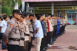 Polres Dumai Gelar Apel Kesiapsiagaan Pengamanan Dipimpin Oleh Kapolres