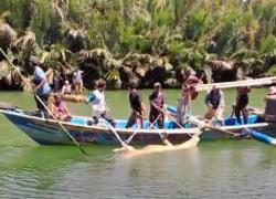 Dramatis! Buaya Raksasa yang Renggut Nyawa Pemancing di Sungai Cijaralang Pandeglang Ditangkap Warga