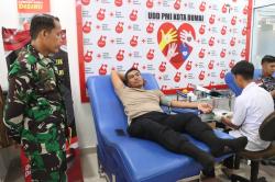 Humas Polres Dumai Gelar Donor Darah, Tunjukkan Kepedulian Kemanusiaan