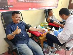 Aksi Sosial Jelang HUT Humas Polri Ke-73, Polres Indramayu Adakan Donor Darah