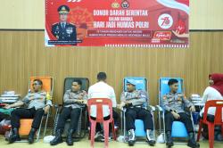 Peringati Hari Jadi Humas Polri ke-73, Polres Aceh Utara Gelar Donor Darah