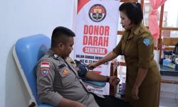 Sambut HUT Humas Polri ke-73, Sihumas Polres TTU Gelar Donor Darah di RSUD Kefamenanu