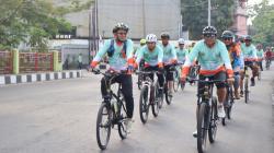 HUT Kesehatan TNI AD ke 79, Korem 062/Tn Adakan Gowes Bersama