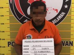 Seorang Pengedar Asal Riau ditangkap Sat Narkoba Polres Belawan