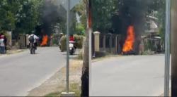 Sepeda Motor Milik Warga Tuban Terbakar di Jalan Bojonegoro, Ini Penyebabnya