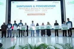 Pengukuhan Pengurus Bazma RU IV Cilacap Ditandai dengan Santunan Pemberdayaan Rp303 Juta 