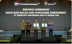Teken Kerja Sama, Freeport Indonesia Pasok 30 Ton Emas ke ANTAM untuk Produk Logam Mulia