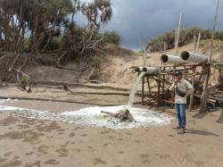 Perusahaan Tambak Udang di Pantai Bagedur Buang Limbah Langsung ke Laut, Disoal Aktivis