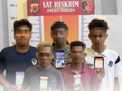 Polres Bireuen Tangkap Lima Pemain Judi Online