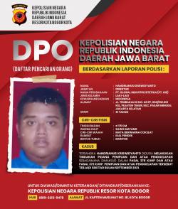 Polresta Bogor Kota Tetapkan Direktur PT GIE sebagai DPO Kasus Penipuan dan Penggelapan