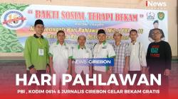 Hari Pahlawan, PBI Cirebon Gelar Bakti Sosial Terapi Bekam Gratis Bersama Kodim 0614 dan Jurnalis