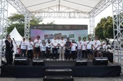 Gugah Partisipasi Masyarakat di Pilkada, KPU dan Bawaslu Kabupaten Bogor Gelar Color Fun Walk